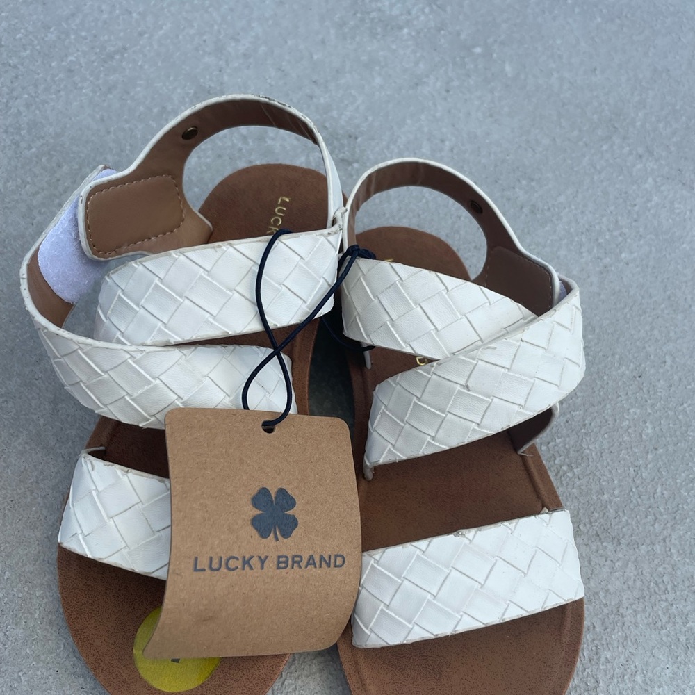 Lucky Brand Kids Sandals White Strappy little Girl's Size 1
